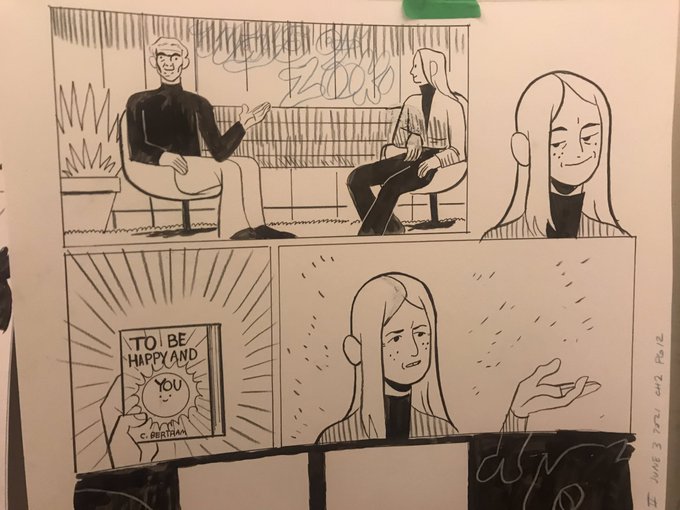 Caroline making a brief cameo in #Eden2 . She's older and wiser and the author of self help books like "to be happy and you" 