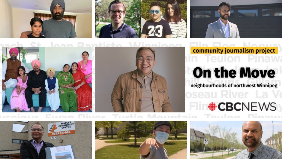 CBCManitoba's tweet photo. #ICYMI This week, meet the neighbourhoods of northwest #Winnipeg and the residents who live there. 

#OntheMove is a community journalism project that invites residents to shine a light on the stories our local newsroom should tell about their communities. https://t.co/Xch1s3Ilse