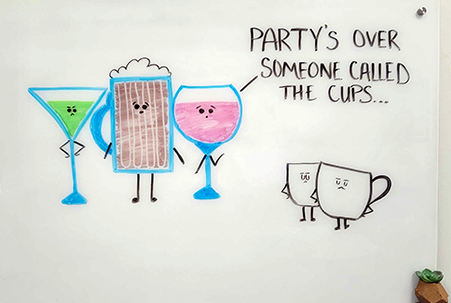 OnBatch's tweet image. Avoid the cups - always drink responsibly! Our support team&apos;s June #whiteboardart is a reminder to stay safe and enjoy your summer! Cheers! 🍻

#distillery #distillerysoftware #OnBatch