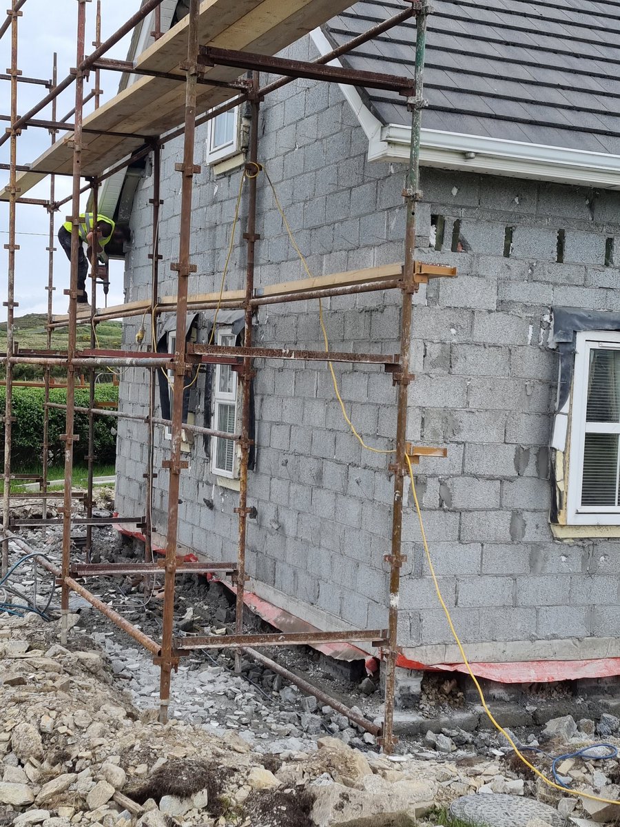 Another home getting repaired because they have no faith in the present #micaredress scheme.  #itnotfairorjust Homeowners need a proper workable scheme @micaactiongroup <a href="/bbcradioulster/">BBC Radio Ulster</a> #crumblinghomesdonegal So much for concrete built is better built