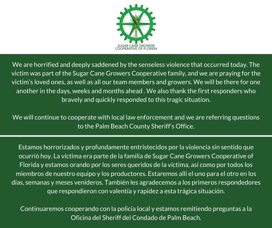 Sugar Cane Growers Cooperative of Florida (@scgcfl) on Twitter photo 