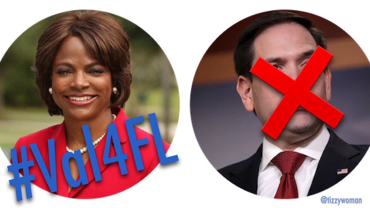 tizzywoman's tweet photo. โ(GOP) blocked accountability for the attack's funders & inciters. They turned their backs on the 140 officers who were beaten & bloodied. They shut the door in faces of families of the officers who died,โ @val_demings
'A partisan joke.' @marcorubio
Any questions? #Val4FL https://t.co/63GbwFks77