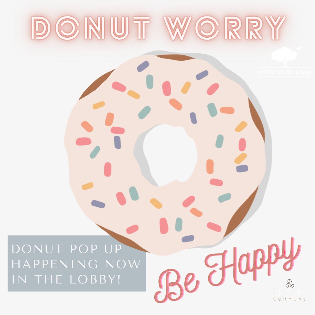 TrinityCommonNC's tweet photo. Come celebrate National Donut Day with us in the Lobby!
.
.
.
#ThisisNWRliving #TrinityCommons #LuxuryLiving #Durham https://t.co/tPyAf2TaFS