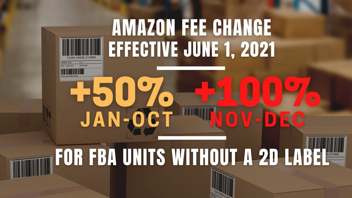 Amazon just hiked its manual processing fees for FBA items that arrive at an Amazon Fulfillment Center without a 2D label. We break down the new fee structure and share some 🔥🔥 tips for getting around the fees! 2dtransit.com/amazon-fee-hik…