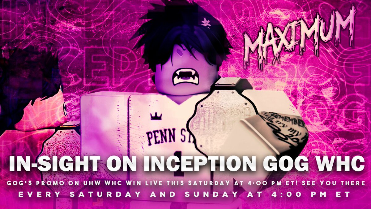 UHWMedia's tweet photo. #UHWMaximum || In-Sight On #InceptionGog

Ever since #UHWLockdown and the #WHC Rematch against, @gog_real &amp; #DannyAlvarez: #InceptionGog has been unstoppable ever since with his WHC Reign!

Now: he looks to put an opinion on his reign and on UHW/Roster! What could this be...? https://t.co/1Y020HljSE