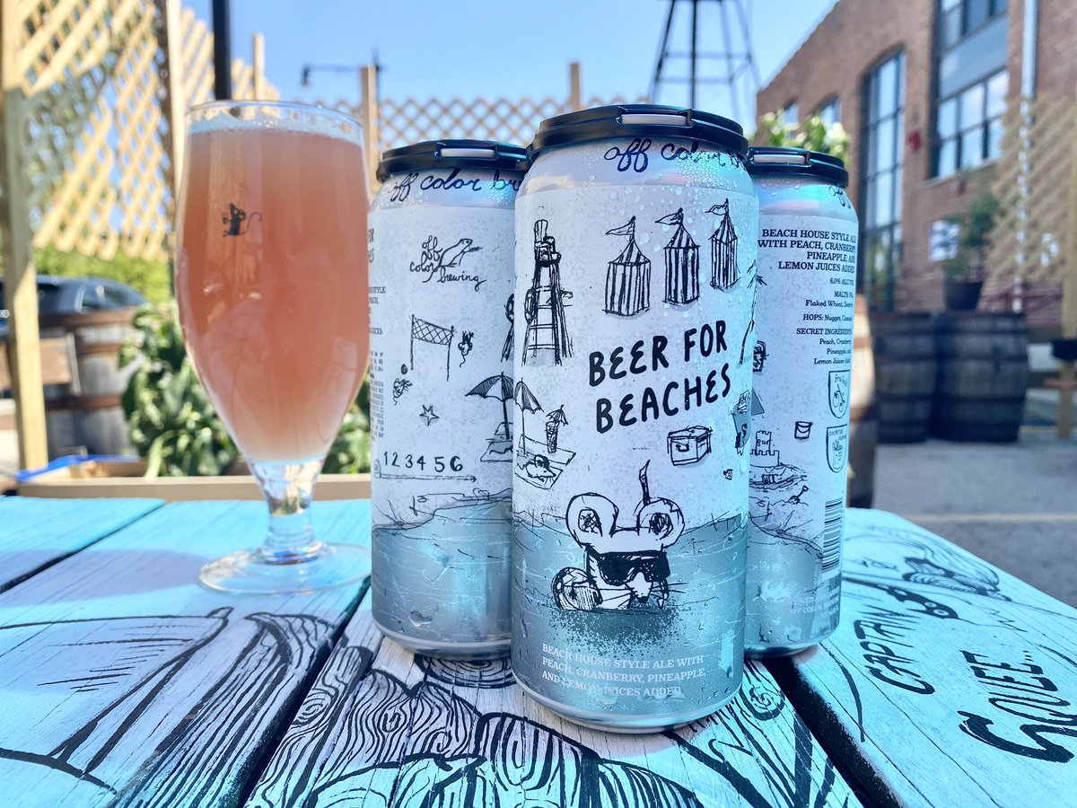 Beer for Beaches is back!! Inspired by the Sex On the Beach cocktail, we essentially substitute farmhouse ale, aromatically hopped with Cascade, for orange juice &amp; then re-fermented the beer with cranberry concentrate plus peach and lemon purees, while saving the vodka to drink.