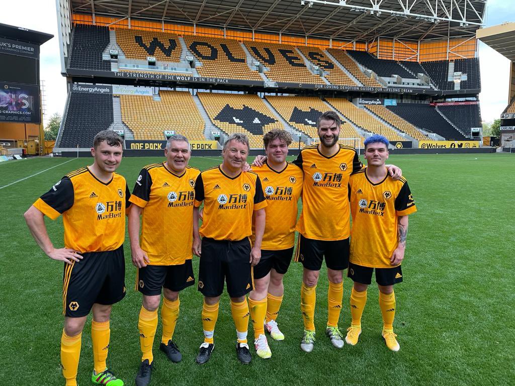 Fantastic game @Wolves yesterday for @FootballAid with @joeyfeehan @JackFeeehan, and 2 legends in @20MarkF and @ccsrat5. Proper club and amazing pitch to play on - loved every minute!