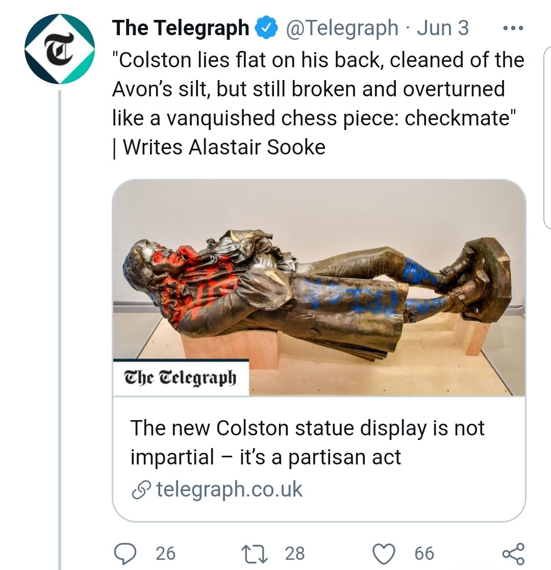 Otto_English's tweet image. A cheap, tacky statue to an awful self-promoting human being, who grew rich on the proceeds of misery, torture, slavery, trafficking and murder - has finally been rendered into art. 150 years after it was put up - it finally has meaning.