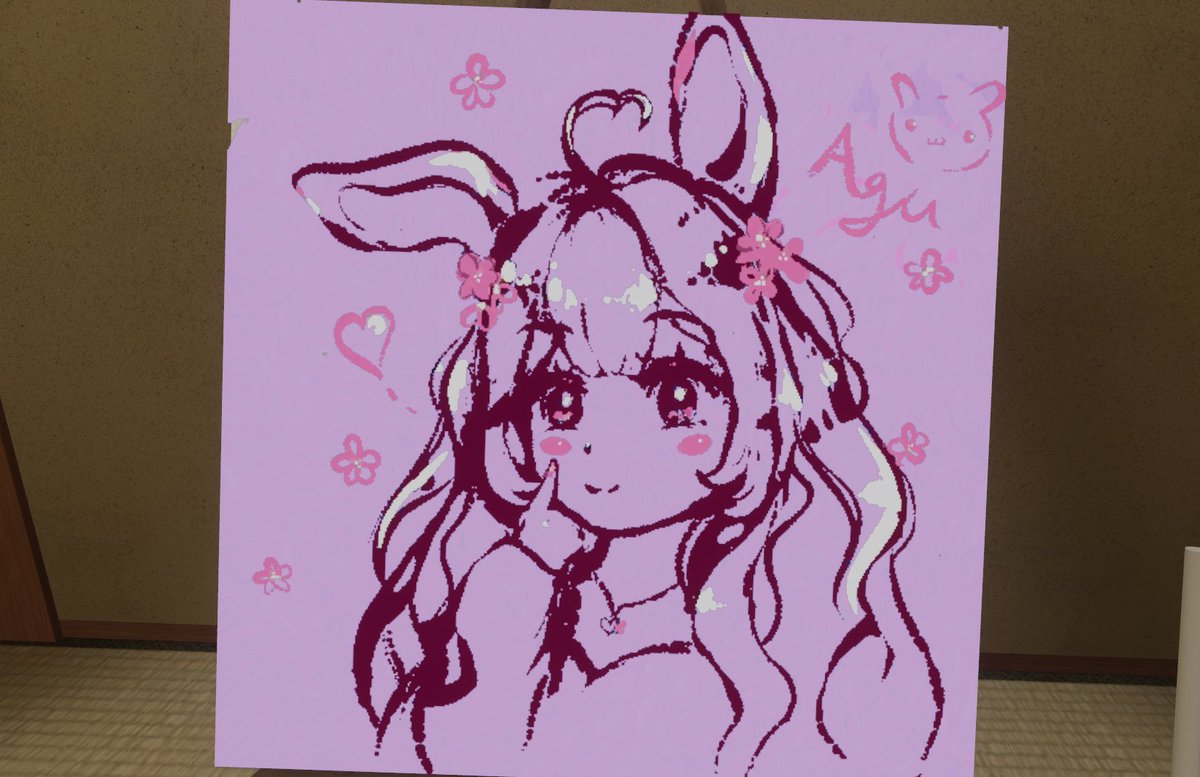 Aguashida's tweet photo. ずっとここ行きたくて、めっちゃ良かった〜💖💖　このワールドすごい！！ vr絵描くの楽しい😻

#VRCDrawingRetreat https://t.co/VilJktbhiS