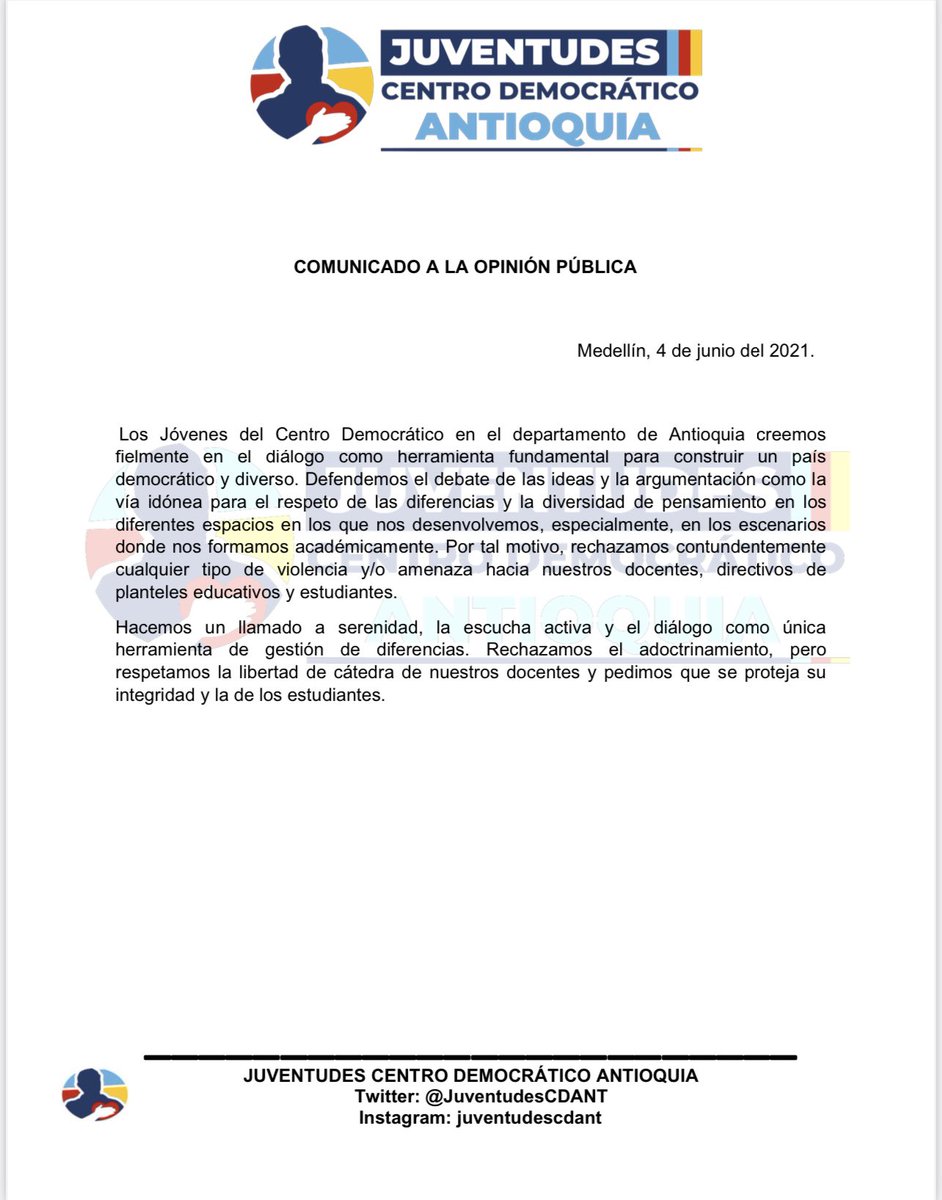 #Comunicado

Rechazamos cualquier tipo de amenaza a miembros de la comunidad educativa.