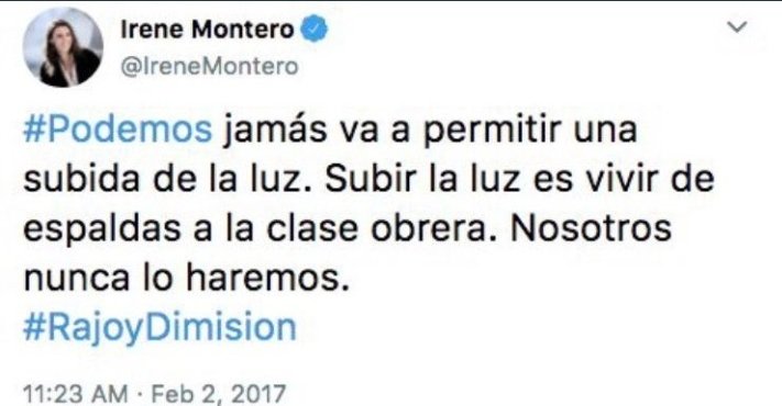 De cuando atacaba a Rajoy por el recibo de la luz E3Ebv3ZWQAUmch1