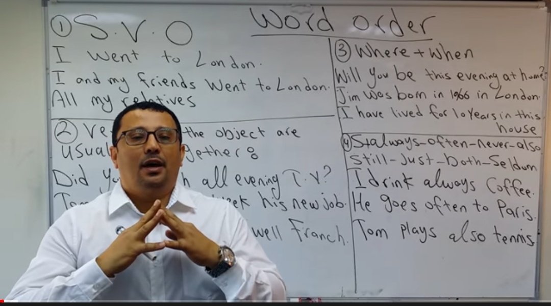 شرح رااائع ❤❤

من أكثر السلاسل اللي تفيدك بمسيرتك لتعلم اللغة .. كيف ترتب كلامك في اللغة الإنجليزية ؟ 
youtube.com/playlist?list=…
تتعلم من خلاها كيفية تكوين جملة بشكل مبسّط وتعرف أفضل وسيلة للتحدث بطلاقة