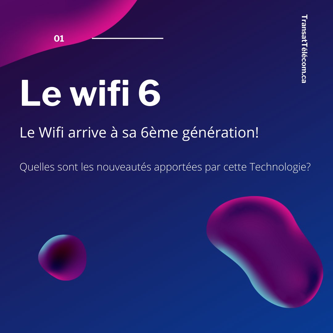 TransatTelecom's tweet photo. La dernière génération du Wifi, le wifi-6 lancé fin 2019
Ce dernier nous promet des performances bien meilleures que ses anciennes versions!
Nous vous laissons découvrir cette technologie en images.⬇️⬇️
#WiFi #internet #Montreal #ISP https://t.co/H6ux8iXCyx