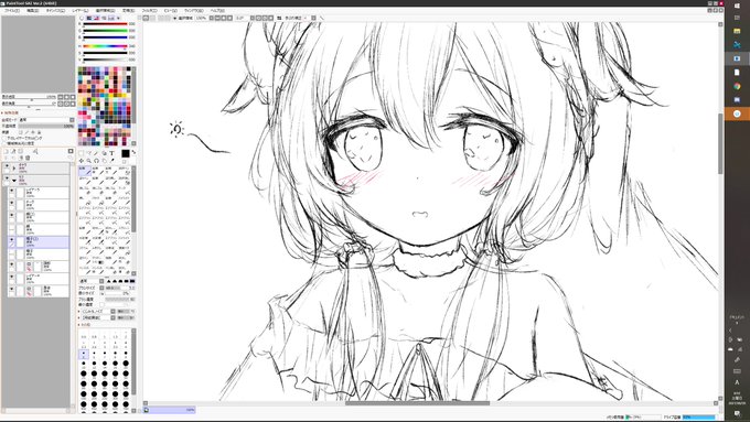 キャラデザ難しいけど楽しい 