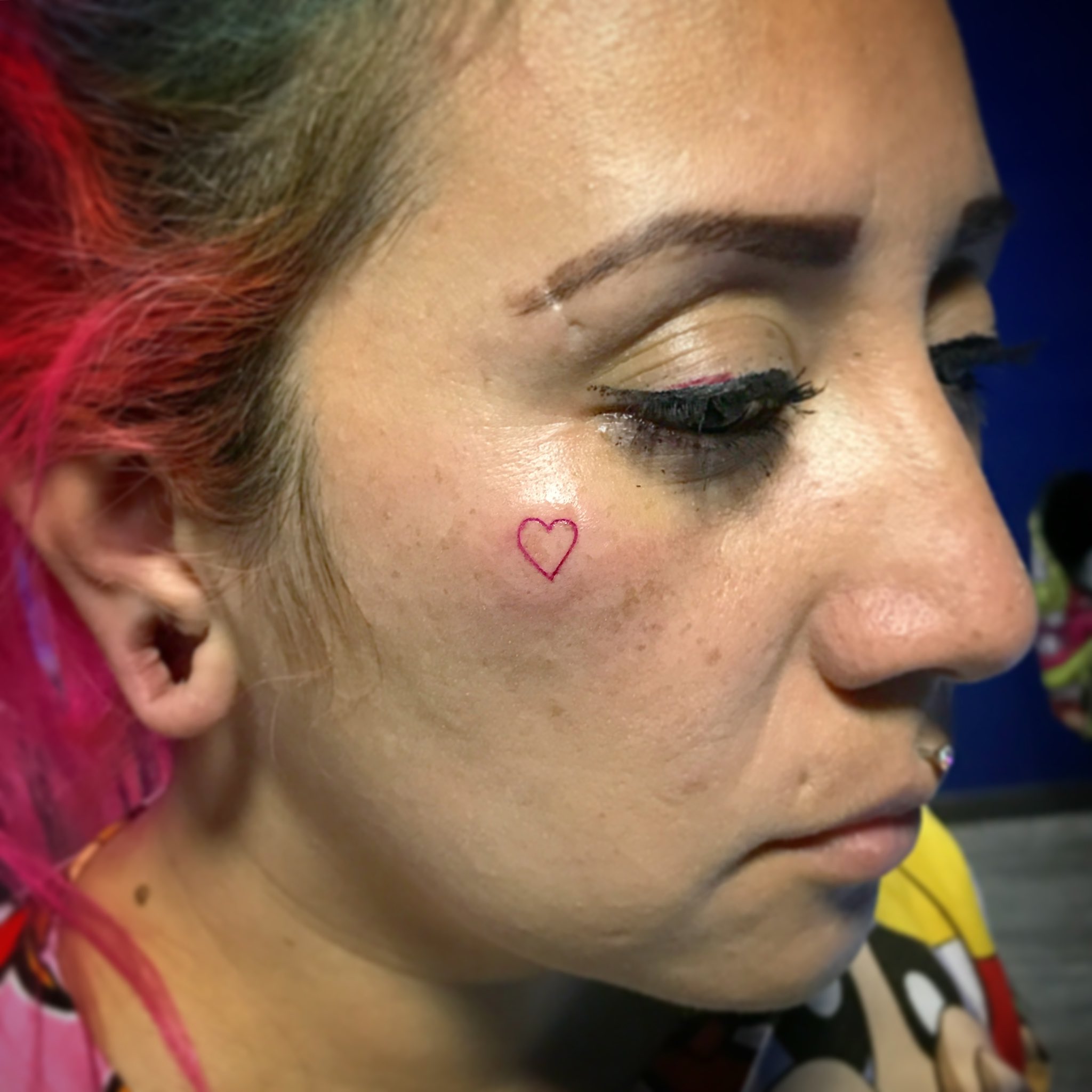 Heart Face Tattoo
