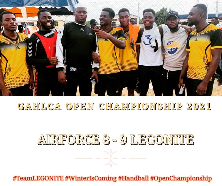 LegoniteHC's tweet photo. Update on Day 2

AIRFORCE 8 - 9 LEGONITE
Congratulations to the winter boys on this win.
#TeamLEGONITE🌟 
#winteriscoming❄️ 
#handball #openchampionship #GAHA #GhanaHandball https://t.co/G9LSucDq9T