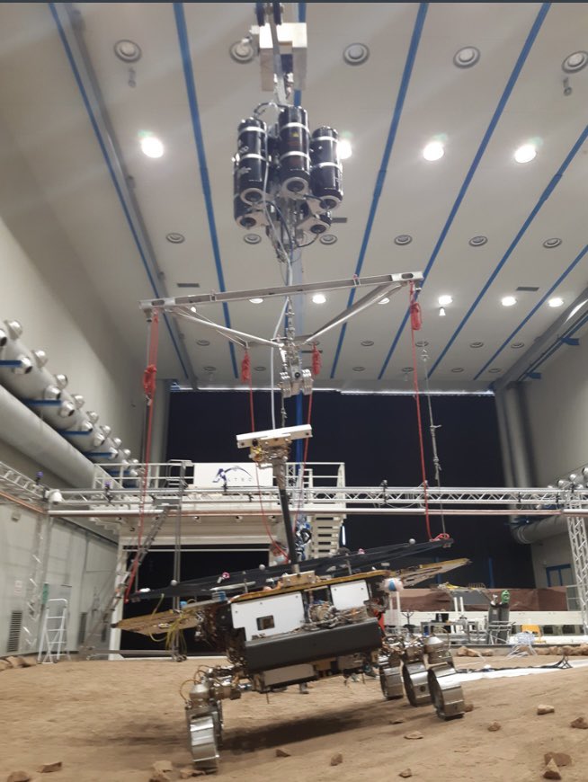 Nick Falk (@uwin_nfalk) on Twitter photo Random fact for your Friday:
As Space Agencies test robotic rovers for future Mars missions, they need to compensate for the fact that the gravity on Mars is about one third of Earth’s. Solution? Suspend it from the ceiling to simulate the reduced load!
Source: <a href="/esa/">European Space Agency</a> Random fact for your Friday:
As Space Agencies test robotic rovers for future Mars missions, they need to compensate for the fact that the gravity on Mars is about one third of Earth’s. Solution? Suspend it from the ceiling to simulate the reduced load!
Source: <a href="/esa/">European Space Agency</a>
