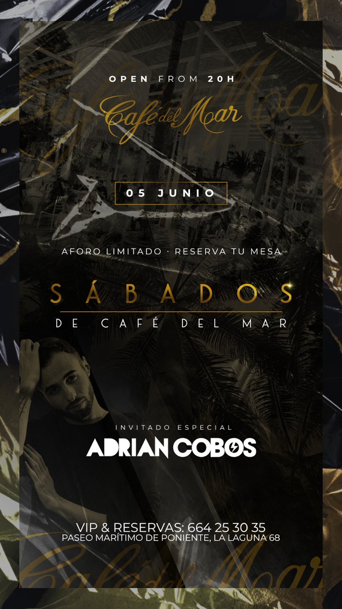 DjAdrianCobos's tweet photo. SAB.05.06.21
CAFE DEL MAR (TORRE DEL MAR) https://t.co/uRniLvHf82