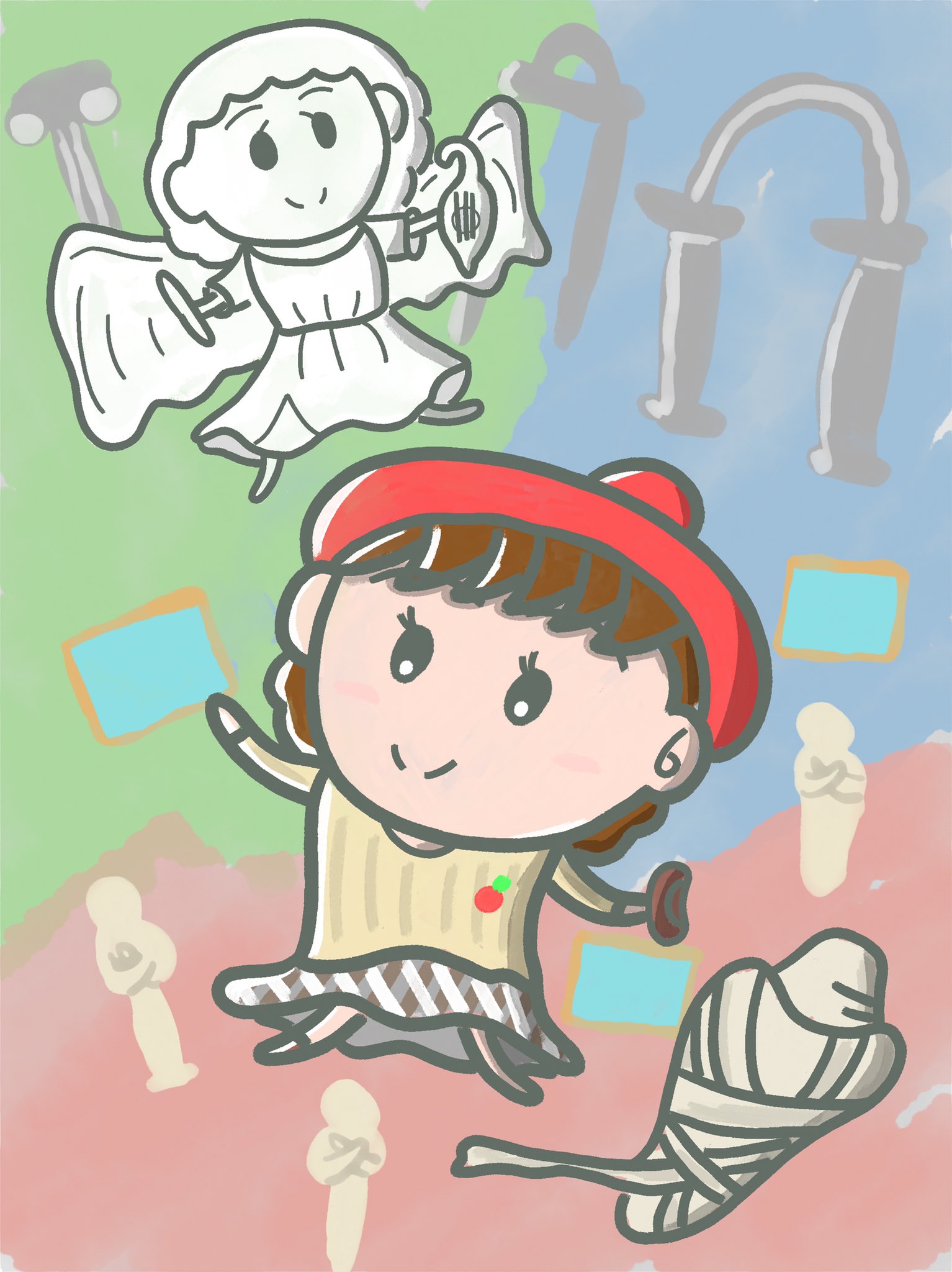 Aki かわいい子供 動物イラスト描きます みんなのうたで好きな曲 メトロポリタン美術館 子供の頃 歌詞は怖いがメロディや映像が好きです イラスト イラストレーター かわいいイラスト みんなで楽しむtwitter展覧会 みんなのうた60フェス