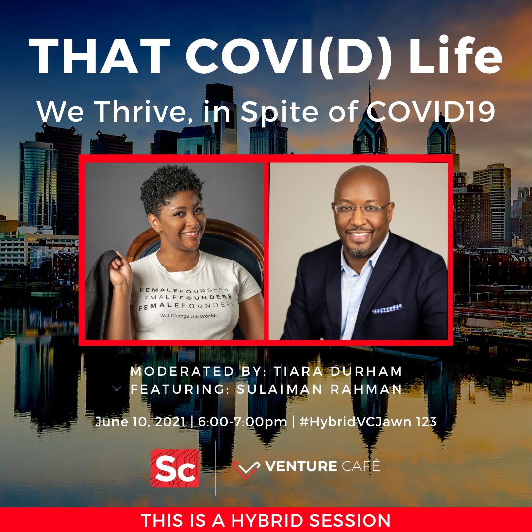 Let's take a moment for inspiration and discuss "the silver linings" that we've had OR will have after coming through the #pandemic  - #stronger, #wiser, and #grateful.  <a href="/vencafePHL/">Venture Cafe Philadelphia</a>  <a href="/tiaradurham10/">Tiara Durham</a> <a href="/sulrah/">Sulaiman Rahman</a> #Philadelphia #COVID19 
Link to register: lnkd.in/dbT6rjg