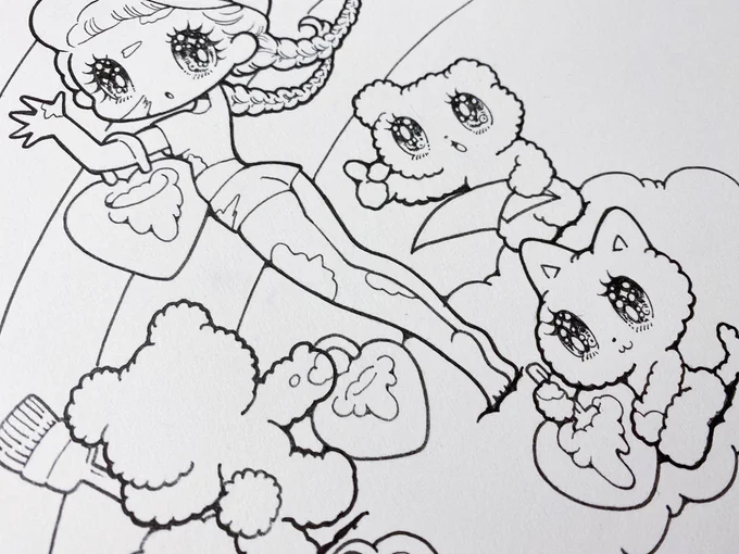 描いてるよ〜💖
#せきやゆりえの高円寺での個展は7月12日から18日だよ 