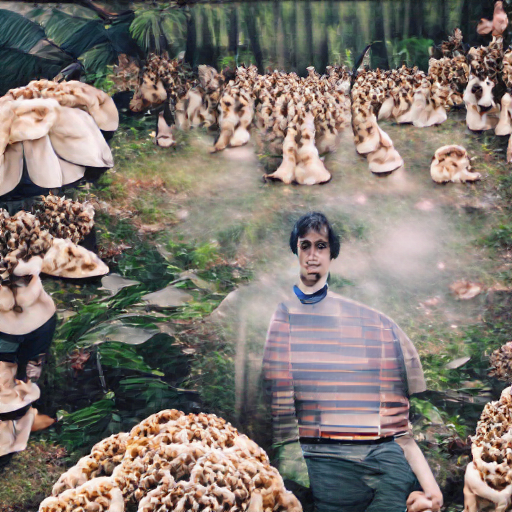 danielrussruss's tweet photo. `a portrait photo of Hamilton Morris standing in front of a mushroom forest`
CLIP + VQGAN
Warp zoom animation version coming soon!
#generativeart #digitalart #ai #machinelearning #generative #gan #aiart #hamiltonmorris https://t.co/TBnKjGQRDQ