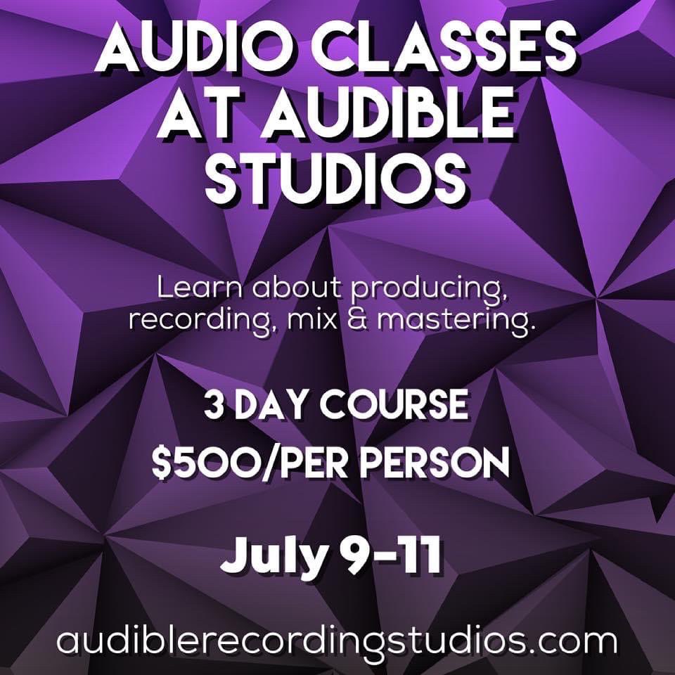 SanJacAEO's tweet photo. Don’t get rusty this summer! Talk to our friends &amp; AEO allies from #audiblestudios about taking audio classes over the summer. https://t.co/imLiJqUg0a