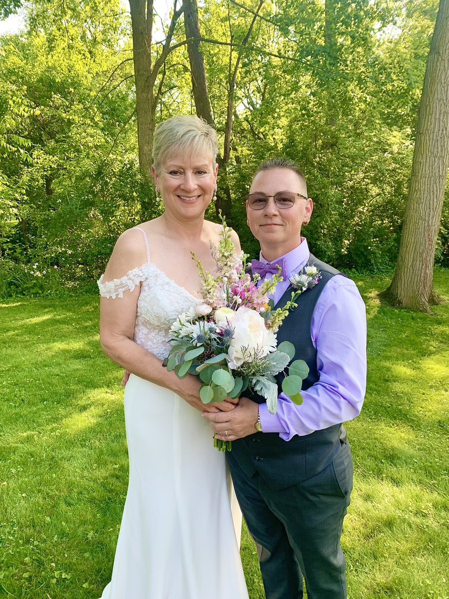 mrammsey's tweet photo. Today, after 17 years together, my moms officially got married. I’m so lucky to have a true testament of unconditional love in my life. 

Here’s to you Mrs. &amp; Mrs. 🤍 #pride #wedding #moms https://t.co/wsk02Zb00m
