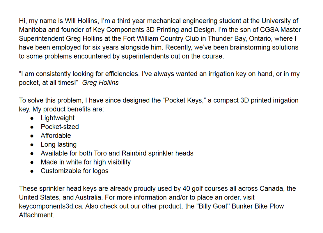 KeyComponents3D's tweet image. Thanks @GolfSupers for including details on the Pocket Keys in the June edition of the CGSA Member Newsletter! ⛳️