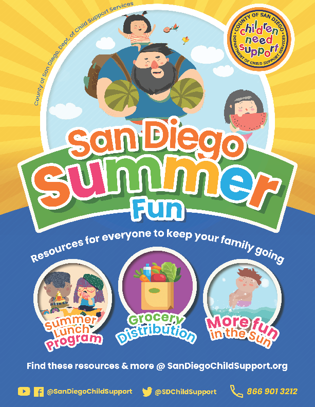 SDChildSupport's tweet photo. Are you ready to have fun this summer? Check out the many resources available to you at https://t.co/oIKkx2SkKy to ensure your family will have plenty of fun and food! #SDChildSupport https://t.co/WJu3AlQJlQ