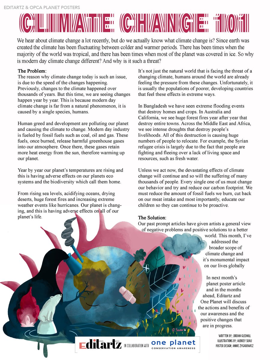 editartz's tweet image. Editorial Prompt - June 2021

"Climate Change" - PLANET POSTERS
in collaboration with @oneplanetconse1 
Tag @editartz 

more info editartz.com

#editartz #climatechange #editorialprompt #editartzjuneprompt2021 #artposters #activism #positivechange #actnow  #climate