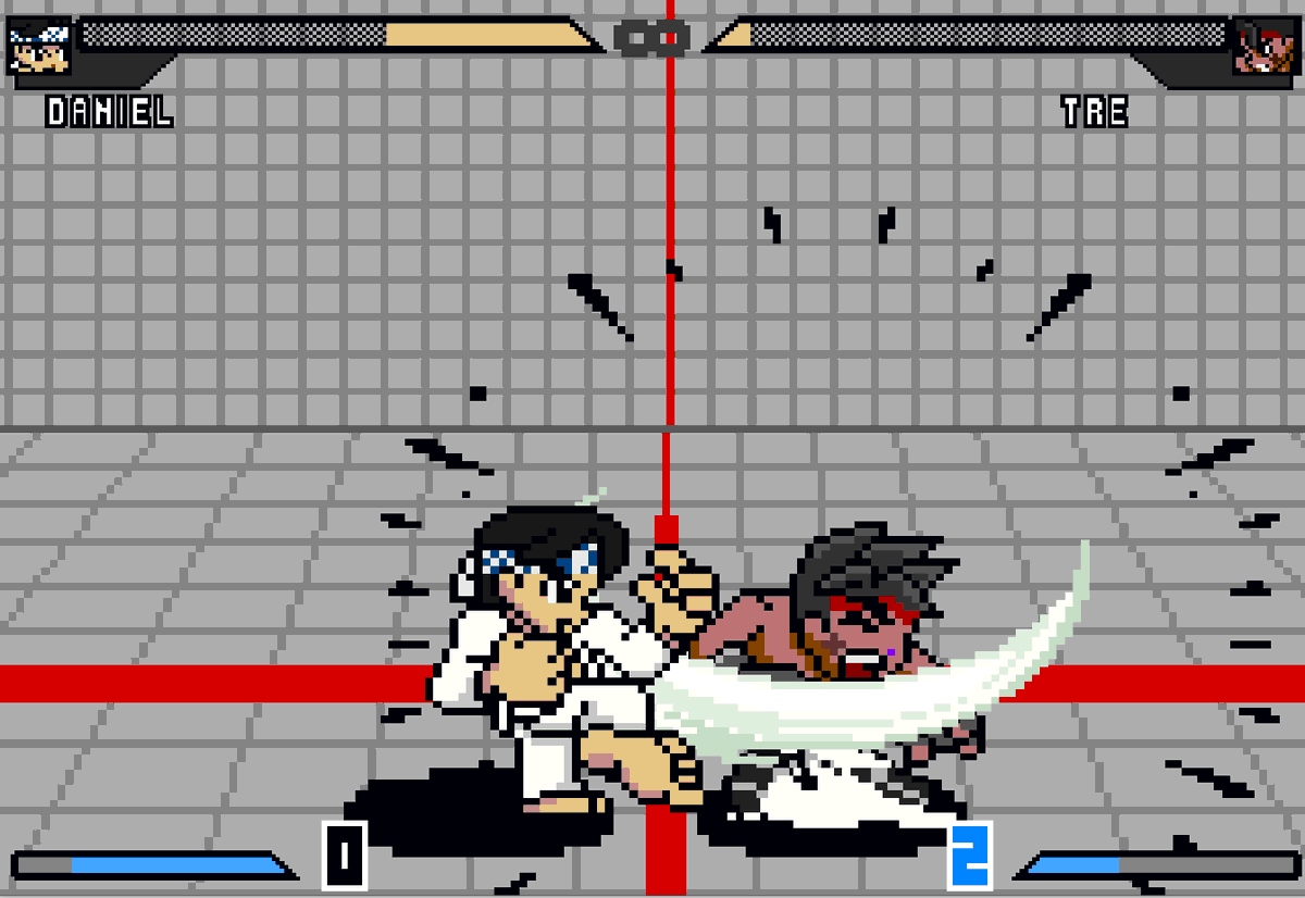 UlissanGameDev's tweet photo. NEXT DLCs ARE ALMOST READY!
 We already have finished Daniel Larusso and TRE3, and Movie char and a Comissioned Char. We are still working on the Story Mode of both, so we gonna launch them soon, by now some screenshots before some footage!

Stay tunned!

#fgc #gamedev #indiedev https://t.co/KWeQV5bYYi