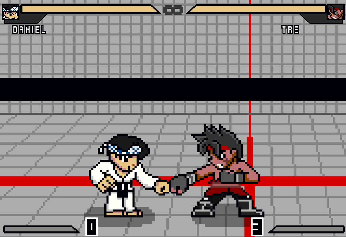 UlissanGameDev's tweet photo. NEXT DLCs ARE ALMOST READY!
 We already have finished Daniel Larusso and TRE3, and Movie char and a Comissioned Char. We are still working on the Story Mode of both, so we gonna launch them soon, by now some screenshots before some footage!

Stay tunned!

#fgc #gamedev #indiedev https://t.co/KWeQV5bYYi