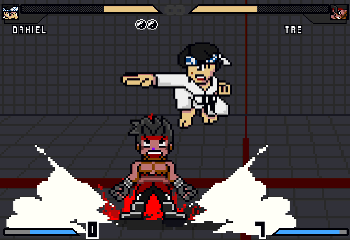 UlissanGameDev's tweet photo. NEXT DLCs ARE ALMOST READY!
 We already have finished Daniel Larusso and TRE3, and Movie char and a Comissioned Char. We are still working on the Story Mode of both, so we gonna launch them soon, by now some screenshots before some footage!

Stay tunned!

#fgc #gamedev #indiedev https://t.co/KWeQV5bYYi