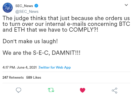 XRP_Productions's tweet photo. Wow, they're getting BOLD!

😮😮😮😮😮

#XRP #XRPtheStandard #SECvsRipple https://t.co/Zb7TAmCzl6