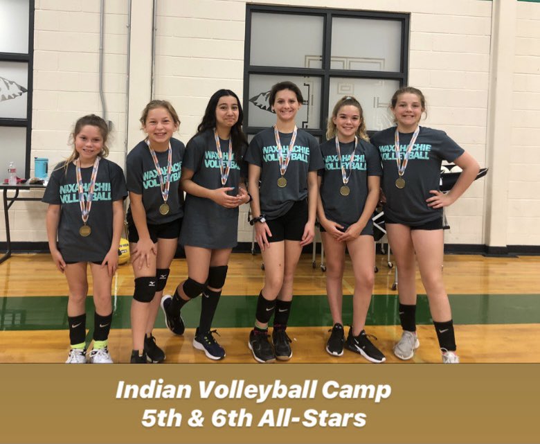 waxahachievb's tweet image. 5th &amp;amp; 6th Volleyball Camp. Great job by our Little Indians! 🏐👍