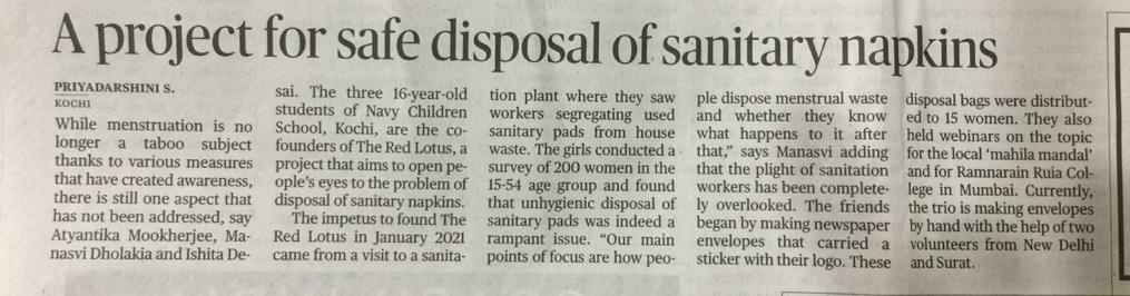 AtyantikaM's tweet photo. On Environment Day, The Red Lotus' and our story was featured in today's The Hindu and Malayalam Manorama. You can check out the story here:
https://t.co/TjD78ccTdB https://t.co/YmHn9qhCAy