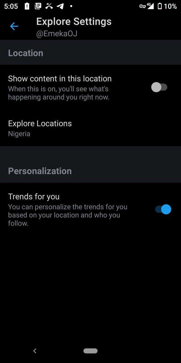 EmekaOJ's tweet photo. Now that #TwitterBan is in effect,
1.Turn On your VPNs
2.Go to TWITTER
3.Under content preferences, open "Explore Settings", make sure you turn "Show Content in this Location" off then set the "Explore Location" to Nigeria in order for you to see Nigerian trends #EndSars #Buhari https://t.co/IvwHLml0Rk