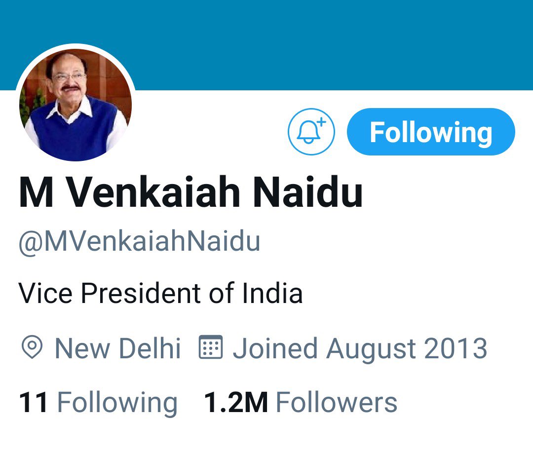 iamkumarmk's tweet photo. Whats wrong with @Twitter? Why did it remove Blue @premiumbusiness tick from the twitter handle of Vice President of of India, M Venkaiah Naidu Ji? @MVenkaiahNaidu  #VenkaiahNaidu @jack @PMOIndia @rsprasad @TwitterIndia @TwitterSupport #TwitterFailedIndia #IndiaShouldFightBack https://t.co/XQc1DLN6GV