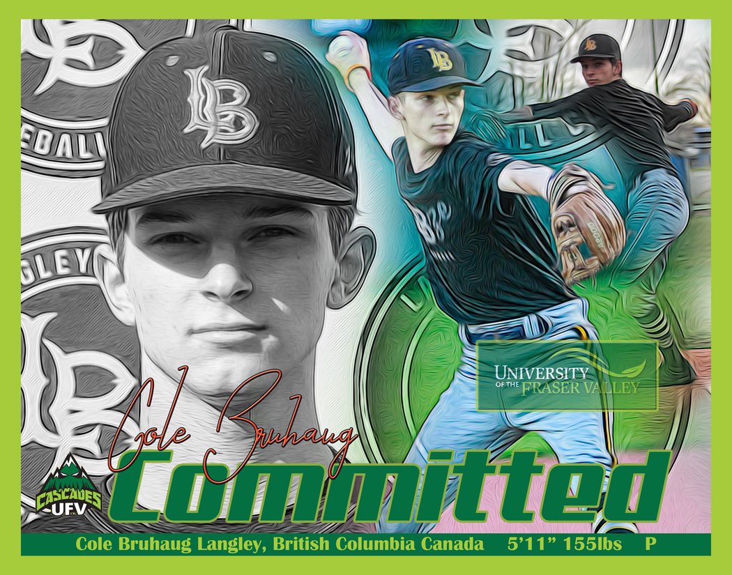 Langleyblaze's tweet photo. Congratulations to @ColeBruhaug on his commitment to the @ufvbaseball 
#BlazeCommitted 
#LangleyBlaze https://t.co/32Jnv0E6UB