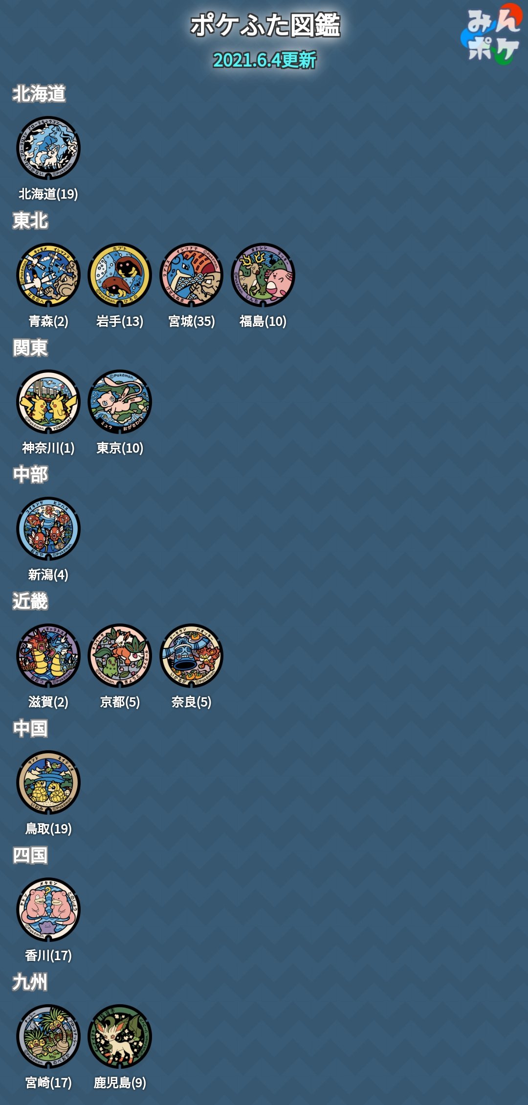 ポケモンgo攻略 みんポケ 在 Twitter 上 全国にあるポケモンのマンホールを ポケふた図鑑 としてまとめました 都道府県を選択することで 選択した都道府県のマンホールと市区町村が表示され そのマンホールを選択することで 共有マップ上でポケストップの位置を