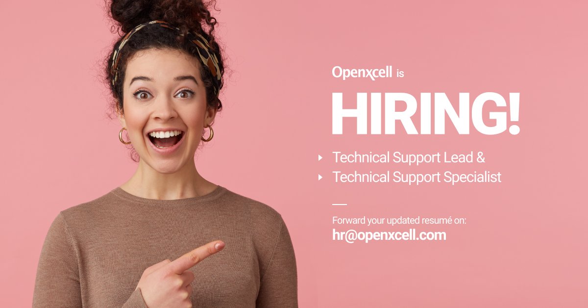 OpenXcell is looking for talented 𝐓𝐞𝐜𝐡𝐧𝐢𝐜𝐚𝐥 𝐒𝐮𝐩𝐩𝐨𝐫𝐭 𝐋𝐞𝐚𝐝 & 𝐓𝐞𝐜𝐡𝐧𝐢𝐜𝐚𝐥 𝐒𝐮𝐩𝐩𝐨𝐫𝐭 𝐒𝐩𝐞𝐜𝐢𝐚𝐥𝐢𝐬𝐭. Send in your resume at hr@openxcell.com.

#OpenXcelljob #TechnicalSupportLead #technicalsupportspecialist