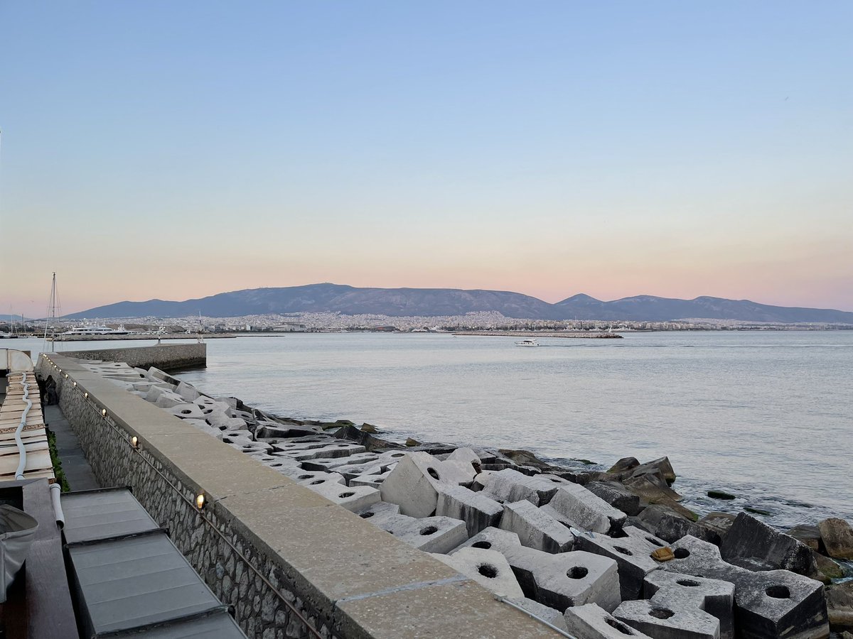 Sunset time ..celebrating the end of a great journey with a lovely dinner together with  @BluAct Piraeus exceptional team at Mikrolimano <a href="/AlexTsatsou/">Alexandra Tsatsou</a> <a href="/designature/">designature</a> <a href="/URBACT_GR_CY/">URBACT GR-CY</a> <a href="/URBACT/">URBACT</a> <a href="/jimsims100/">Jim Sims</a> Thank you all!!!