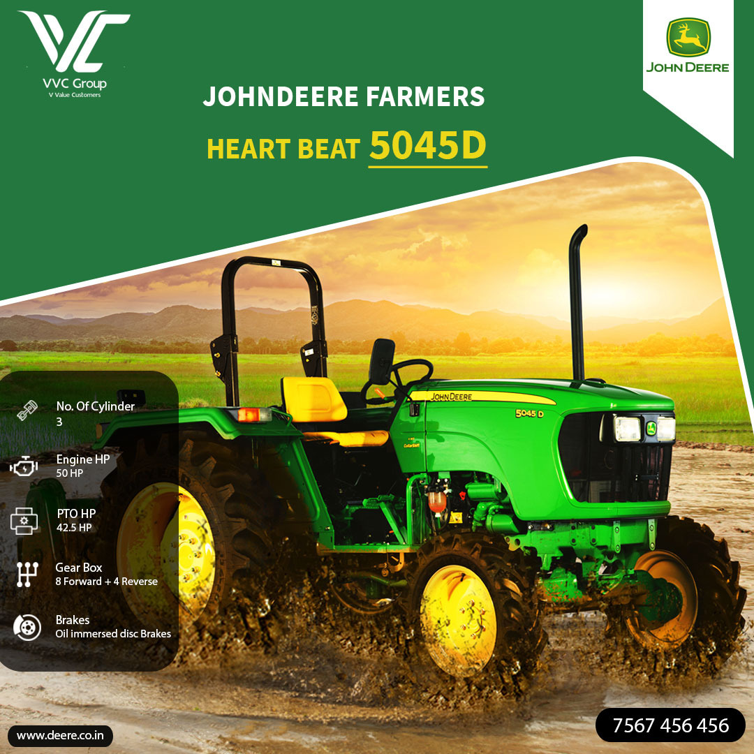 Vvc Group Of Companies John Deere Tractor 5050d Widely Connects With The Farmers Because Of The Tractor S Unmatched Power Performance And Productivity Available In Both 2wd And 4wd This Agricultural