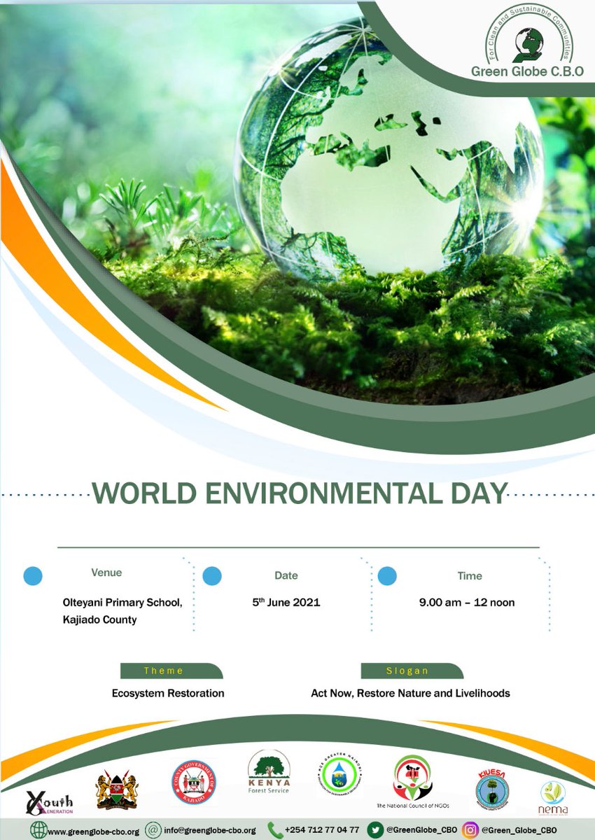 GreenGlobe_CBO's tweet photo. #EcosystemRestoration #WorldEnvironmentDay2021 https://t.co/u00jUFbWaB