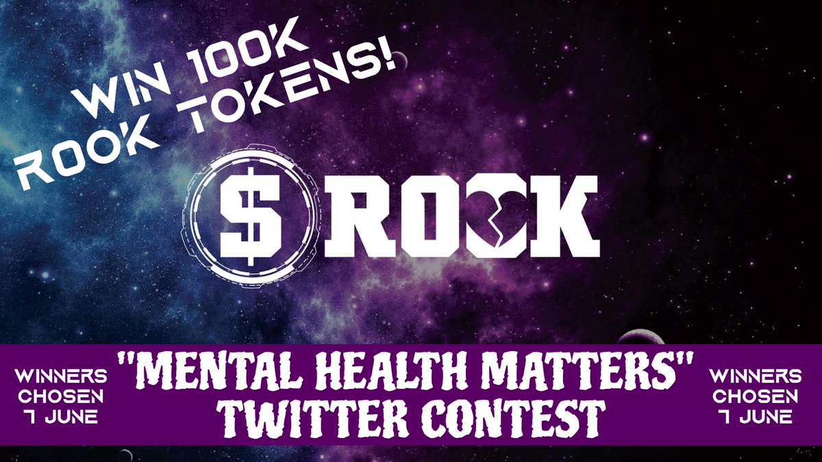 r0okClothing's tweet photo. 🚨 Guess what! We are giving away 100K $R0OK to 3 special people on 6/7 @ 2359 EST! 🚨
To win...
- Retweet, like, &amp; comment with YOUR REASON as to WHY MENTAL HEALTH MATTERS TO YOU! 💜
That's it! 🚀
#r0okToken #MentalHealthMatters #BSC #BinanceSmartChain #Crypto #Giveaway #Contest https://t.co/cLFqiA9Jqe