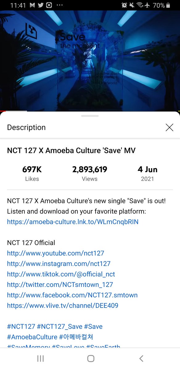 jeucaptz's tweet photo. ‼STREAMING CHALLENGE ‼

NCT 127 X Amoeba Culture - SAVE MV

🖇 https://t.co/Hg8b17Xkbu

#NCT127_Save 
#NCT127xAmoebaCulture 
@NCTsmtown_127 

Don't break the chain!
@clowpry @jisuvgie @reownjunn @jenomajesty @rchljsuh ulang td salah https://t.co/Dtf0s46VV5