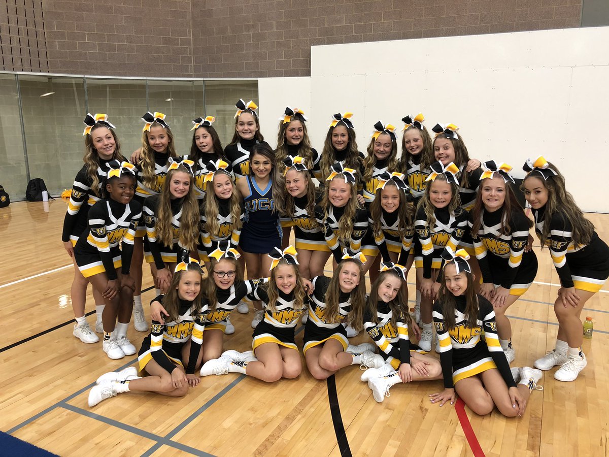 wellbornmscheer's tweet photo. UCA Cheer Camp 2021 was one for the books for Wellborn! We took 1st in all categories &amp; overall junior high camp champs! So proud of how hard these ladies have worked all week! 🦅

Thanks to all our awesome instructors for a memorable week! 💛  
@UCAupdates https://t.co/LaJsfULrak