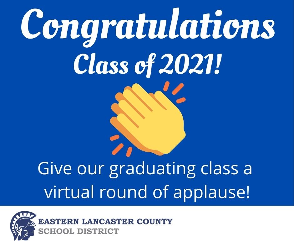ELANCOSD's tweet photo. Congratulations to the Class of 2021! You are now high school graduates! Give our Seniors a virtual round of applause to say congrats!
#SpartanPride https://t.co/wil9ENz5jE