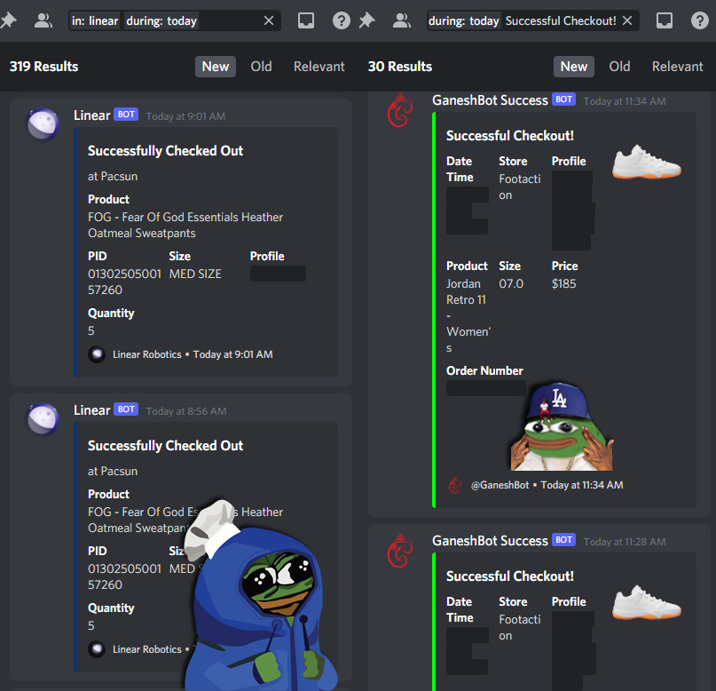 Cooklo_'s tweet image. 300+ FOG items with @LinearAIO (Quantity  ranging from 1-50 per checkouts😂)
30 Pairs of 11's on restock with @GaneshBot 

@taroproxies @CookloFNF @AznHypeServers 
 (USE COOKLOxAZN for 20% off)